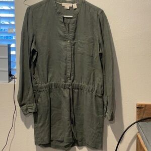 Green Button-Up Tunic